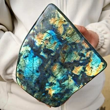 7.81LB Natural Labrador moonstone quartz free form mineral specimen 3.55kg