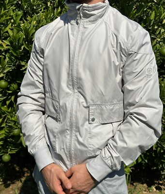 Belstaff Bomber Jacket Short Fit Silver Label Light Jacket Metallic Slim Size L