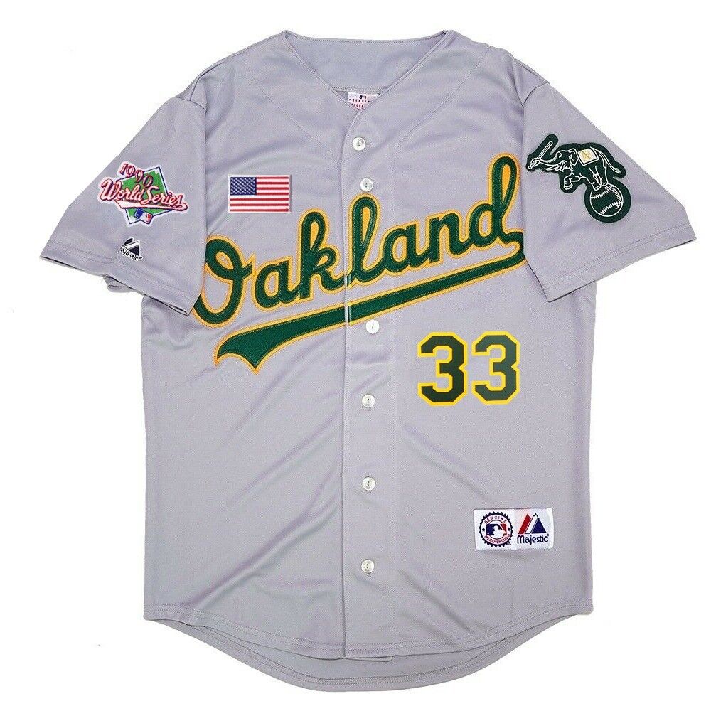 Jose Canseco Oakland Athletics 1990 World Series Grey Road Men's Jersey  (S-3XL)