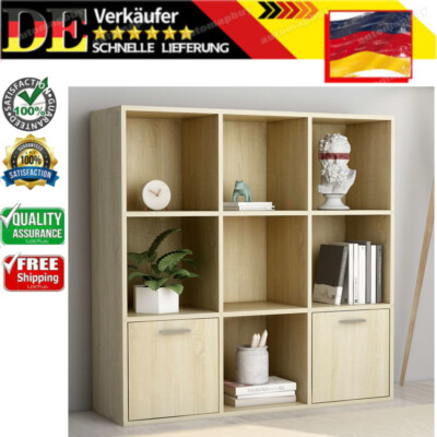 Book Cabinet Highboard Book Rack Shelf Engineered wood Bietet mehr Freiraum DE