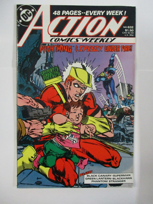 ACTION COMICS WEEKLY #632 DEC 1988 NM- 9.2 SUPERMAN NIGHTWING SPEEDY DC ...
