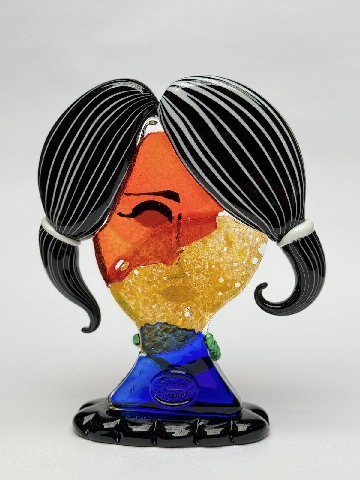 + Mario Badioli Murano Glass Sculpture Picasso Heada Francy 1683 +