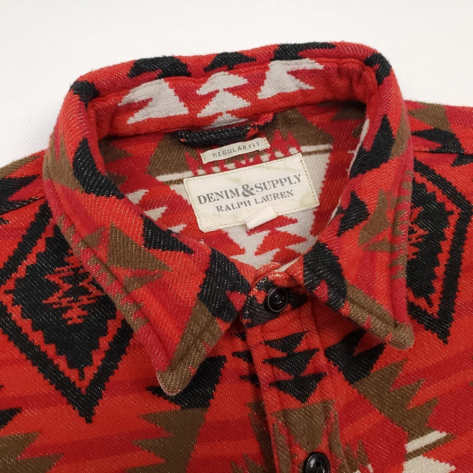 Camisa Ralph Lauren Azteca Mediana Navajo Jacquard Manta Western Denim Supply Foto 3 de 4