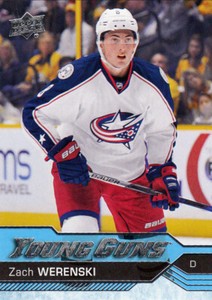 2016-17 Upper Deck  #224 Zach WERENSKI  RC  Young Guns - Columbus Blue Jackets  