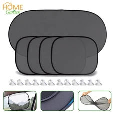 5pcs Car Side Rear Window Sun Shade Screen Mesh Cover Windshield Baby Visor SUV