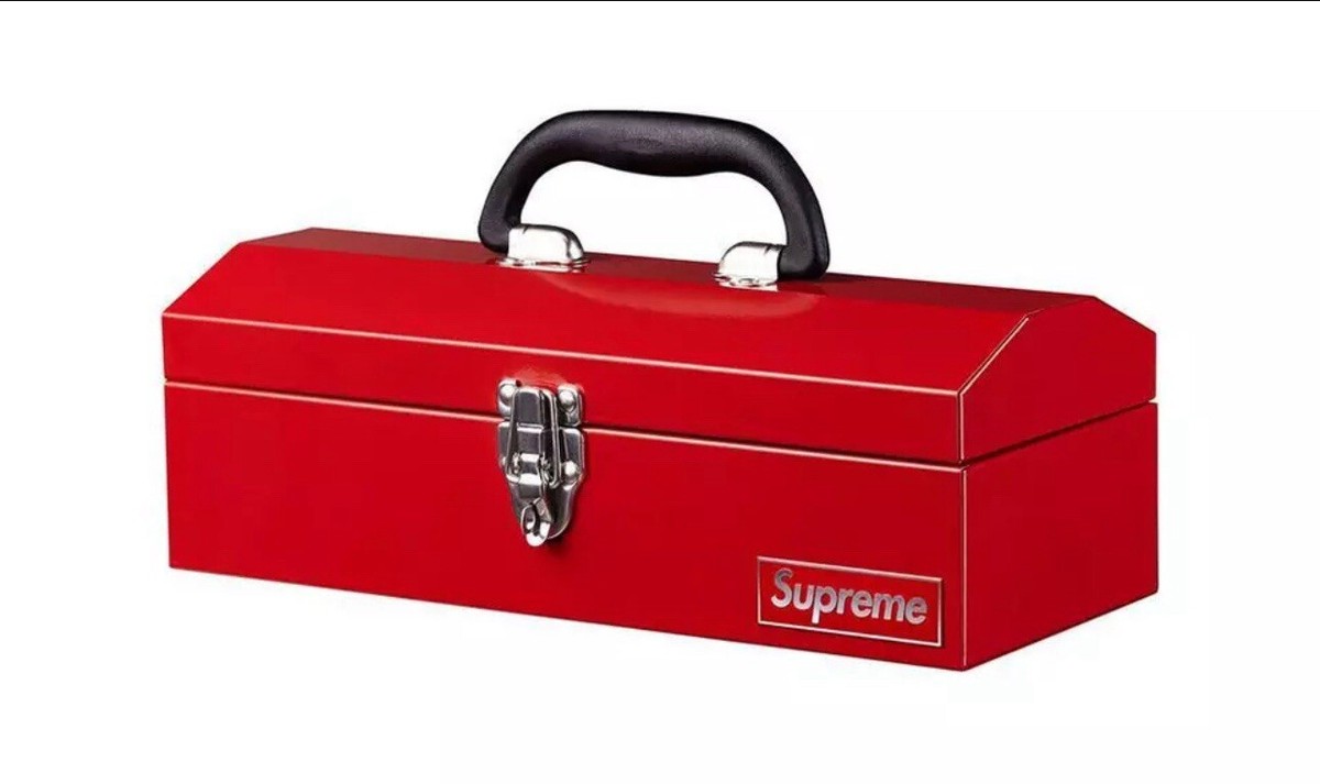 Supreme Metal ToolBox Lock Utility Storage Box Large Logo FW14