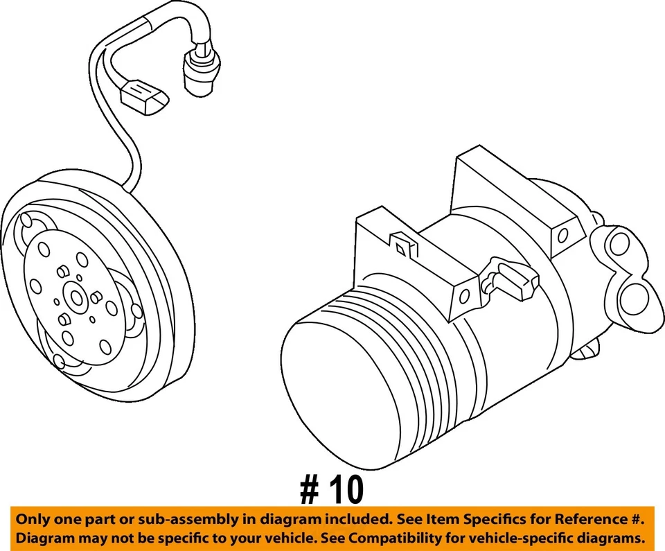 Used A/C Compressor fits: 2015 Nissan Titan Grade A Foto 4 de 4