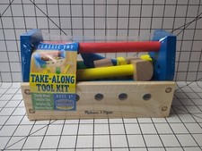 Melissa  Doug Take-Along Tool Kit Wooden Construction Toy 24 pcs 
