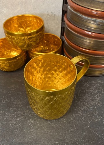 Water Cup aluminium mug Thai Design style with handle 4.5 " - Picture 7 of 7