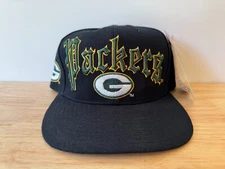 Vintage NFL Green Bay Packers Old English Script Pro Series Hat Drew Pearson NWT
