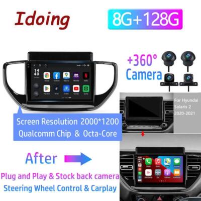 Wireless Carplay Android For Hyundai Solaris 2020 2021 Car Stereo Radio GPS Navi