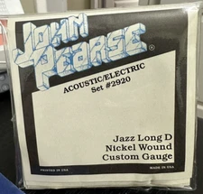 2920 John Pearse Acoustic/Electric Guitar Strings Jazz Long D