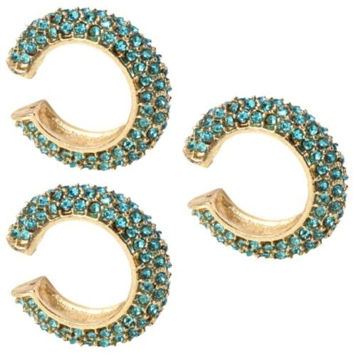 Blaue Clip-On Mode-Ohrschmuck