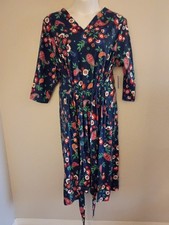 Women's Plus Size 1X Croft And Barrow Long Sleeve Floral Dress NWT