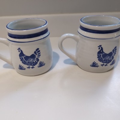 B.I. Inc. Hahn/Huhn Henne Kaffeetassen X2 sehr guter Zustand