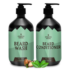 Beard Wash and Conditioner Tea Tree  Biotin - Paraben  Sulfate Free Cleansin