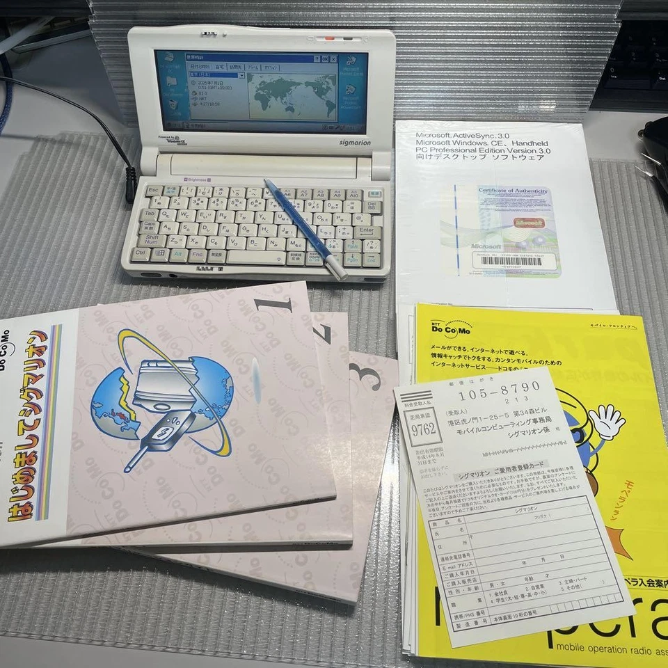 Computadora de mano NTT DoCoMo Sigmarion PDA de Japón probada funcionando Foto 2 de 4