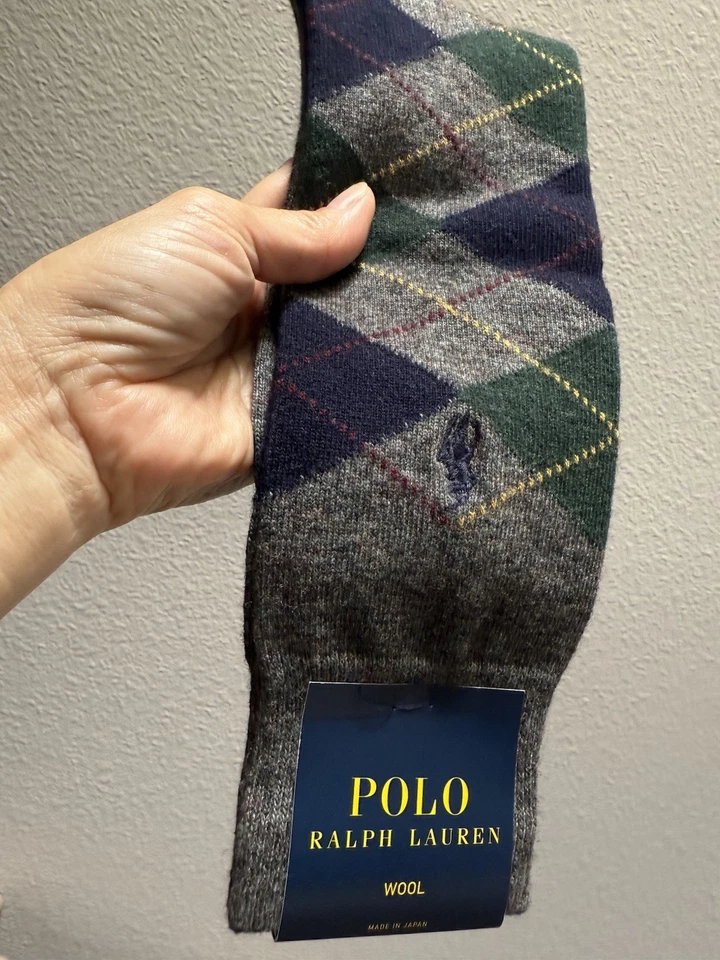 Calcetines POLO Ralph Lauren para hombre talla 10-13, se adapta a zapatos talla 6-12,5 gris lana nuevos Foto 4 de 4