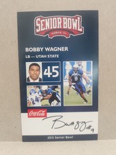 2012 Bobby Wagner Senior Bowl Rookie Card..Utah St. rookie card picture