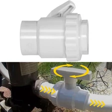 SP0722S Trimline 2-Way Ball Valve, 1 1/2" SLIP ABS Pool Valve for Hayward 50 PSI