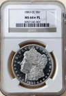 *1883 CC MORGAN DOLLAR* *NGC MS64 STAR PL* *LOOKS DMPL* NR #CVIP136