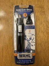 NEW WAHL Nose Ear Brow Hair WET DRY Battery Dual-Head Trimmer NIP