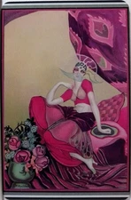 Swap cards Modern playing card back Stunning Deco Lady