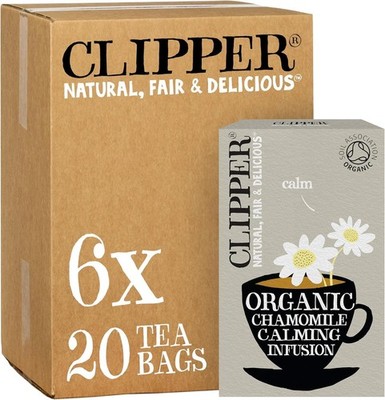 Clipper Organic Chamomile Tea Bags | 120 Infusion Teabag Sachets (6 x Boxes