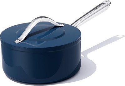 3.5QT Nonstick Ceramic Sauce Pan with Lid 8'' Soup Pot Even Heat Distribution,
