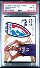 2006 Rittenhouse WNBA YOLANDA GRIFFITH #P3 1ST TEAM LOGO PATCH /250  PSA 8 POP 4