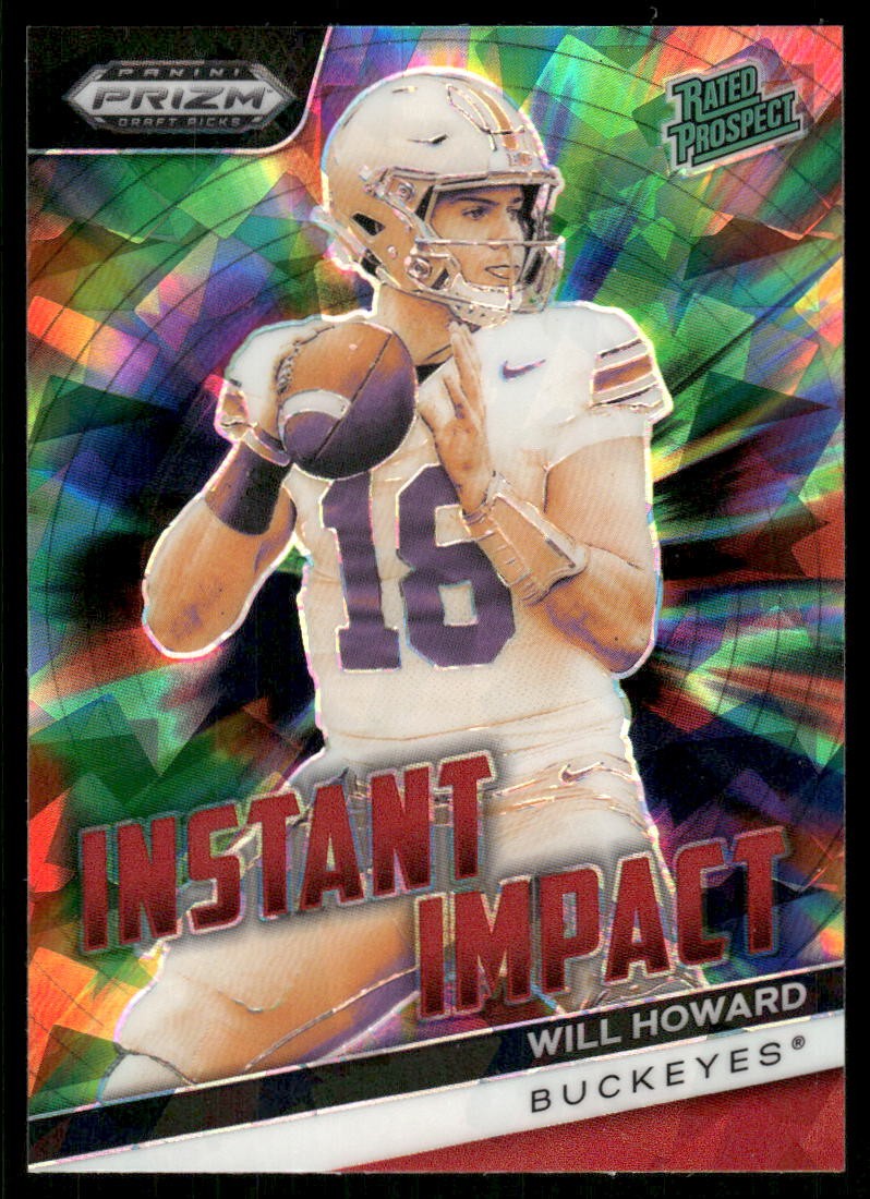 2024 Panini Prizm Draft Picks Instant Impact Red Ice #18 Will Howard - FB