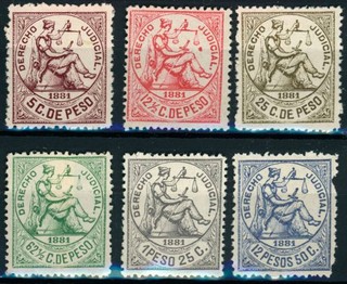 F647 SPANICH ANTILLES TAX REVENUES JUSTICE 1881 MNH /MH