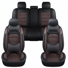 Luxury Leather Car Seat Covers For Toyota Corolla Camry Rav4 Front Rear Full Set Luxury Leather Car Seat Covers For Toyota Corolla Camry Rav4 Front Rear Full Set