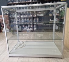 Retail Glass Shelf Display Cabinet Counter with lights