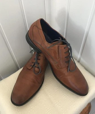 Men Bugatti Heels Brown Leather 44 #6AY0 - Bild 1 von 4