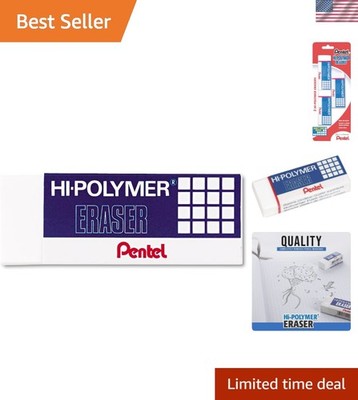 Hi-Polymer Block Eraser, Large, White, Pack of 3 -K6