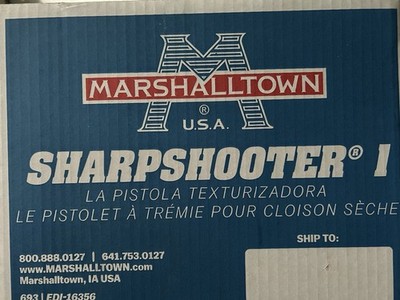 Marshalltown Sharpshooter 1 Drywall Gun Sprayer Hopper 2 GAL NEW IN BOX