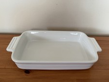 Image of Le Creuset 32cm Rectangular White Baking Casserole Dish Stoneware