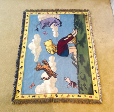 Disney Classic Pooh Winnie the Pooh Woven Throw Blanket - Tigger Eeyore Piglet