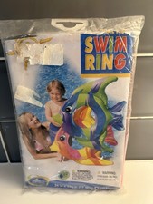 Intex The Wet Set Inflatable Tropical Fish Swim Ring 2009 Pool Float New Sealed