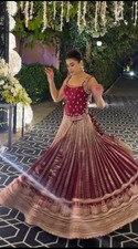 LEHENGA TOP INDIAN BOLLYWOOD WEDDING PARTY PAKISTANI WEAR READYMADE