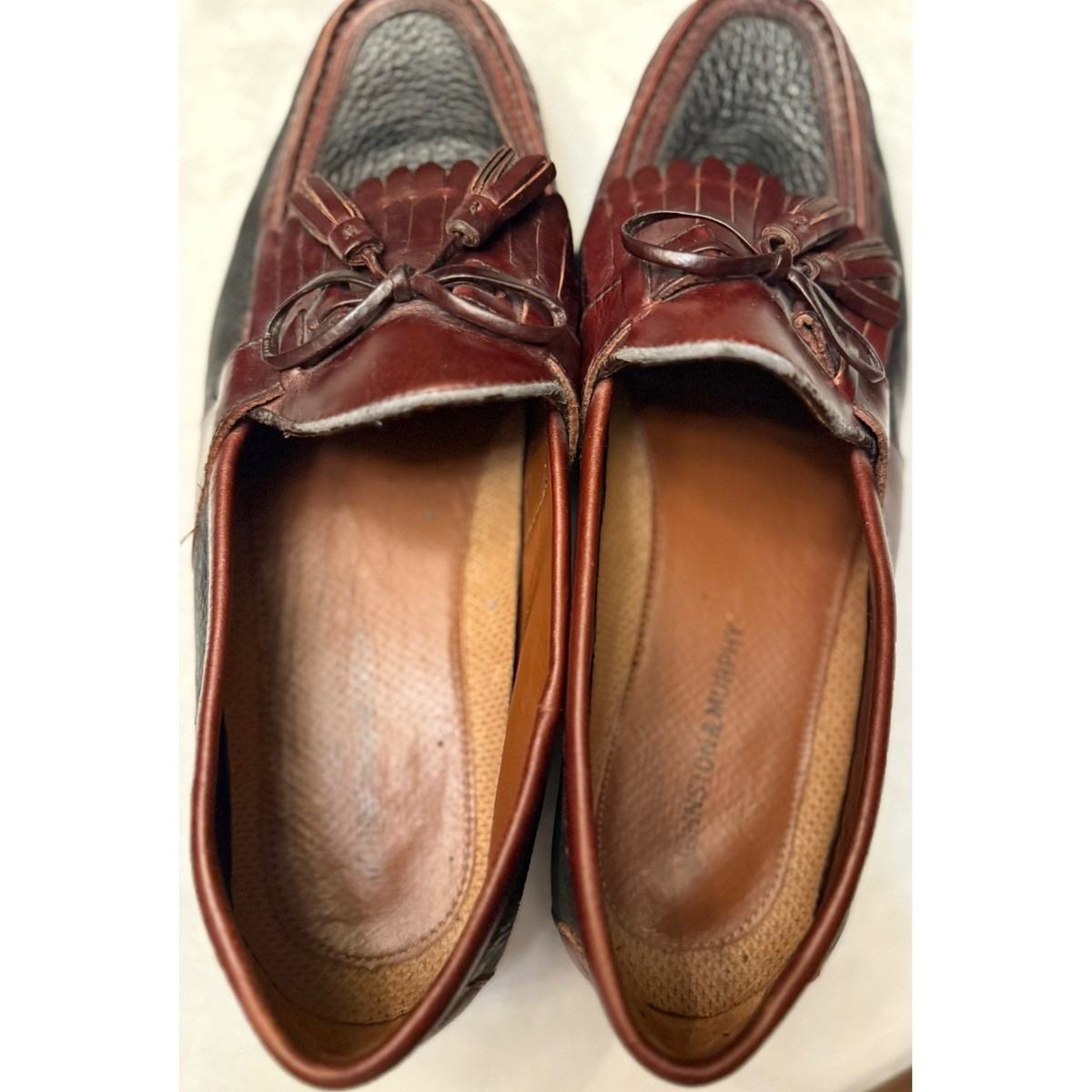 Johnston & Murphy Mens 10.5M Two Tone Kiltie Tassel Loafers  display picture 3