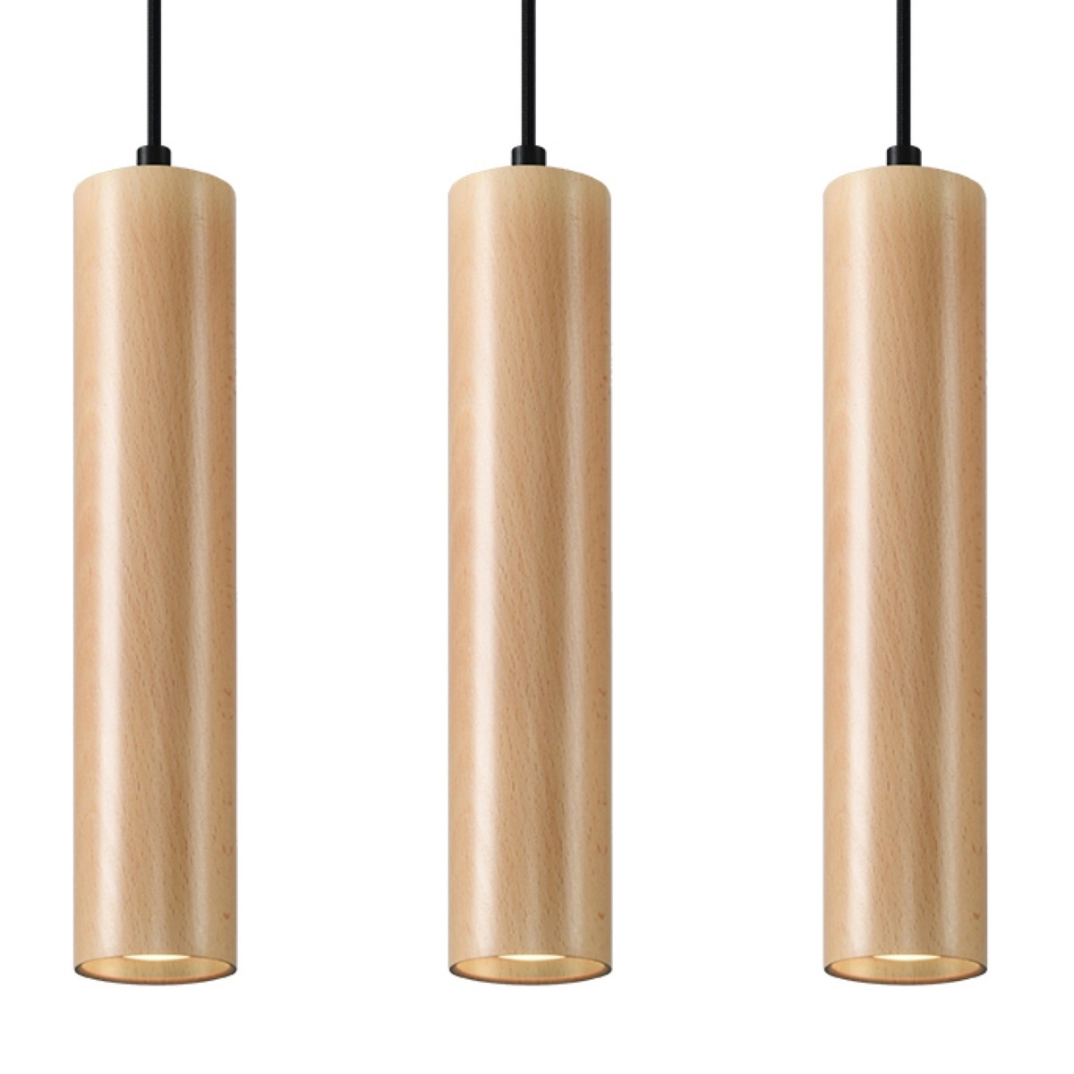 Pendant Light Wooden Scandinavian GU10 Ceiling Hanging Lamp Natural Wood Shade