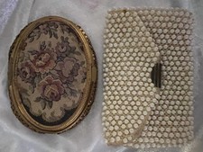Vintage Floral Tapestry Coin Purse Lot Kiss Lock Grannycore Cottagecore Retro