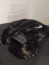 Soft Long Wavy Halloween Black Hair Costume Wig With Bangs Halloween