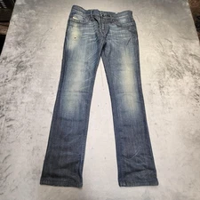 Diesel LIV Jeans Womens 30 Blue Wash 008LK Stretch Straight Leg Made Italy