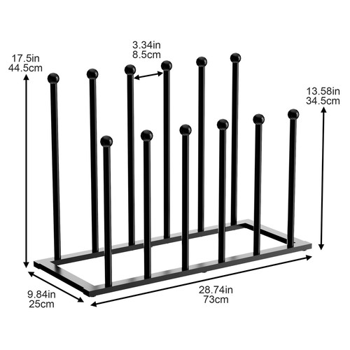Free Standing Shoe Racks - Black Metal Boot Rack for Dorm Room, Closet, Entry... - Picture 5 of 7
