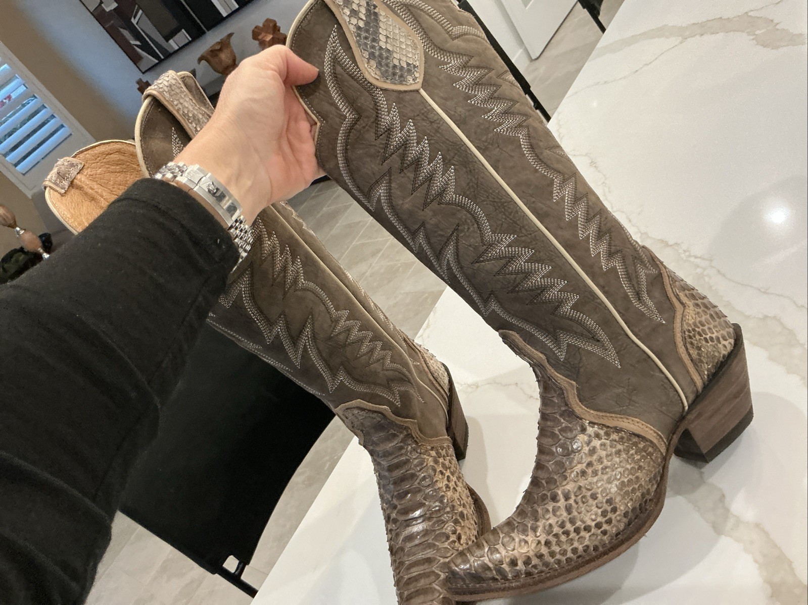Idyllwind Stunning Exotic Python Tall Western Boo… - image 9