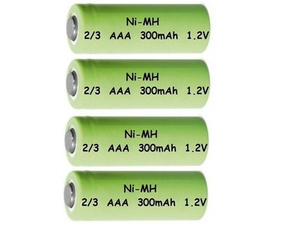 4 Stück Akku Ni-MH 2/3AAA 300mAh 1,2V für SOLAR-Leuchten Deko Micro AAA Akkus