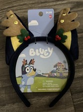 Bluey Ears Headband Holiday Christmas   Reindeer Antlers NEW